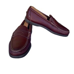 Sebago Docksiders Mens Dan Boat Brown Leather Slip On‎ Loafer Size 8.5M